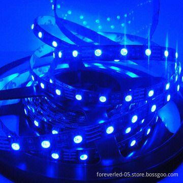 Black PCB Board LED Strip in Blue, with 5050 SMD Non-waterproof LED Strip and 5m 300-piece SMD